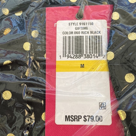 Vince Camuto Women’s Foil-Dot Balloon-Sleeve Top Rich Black. Avail: S, M… - Picture 3 of 3